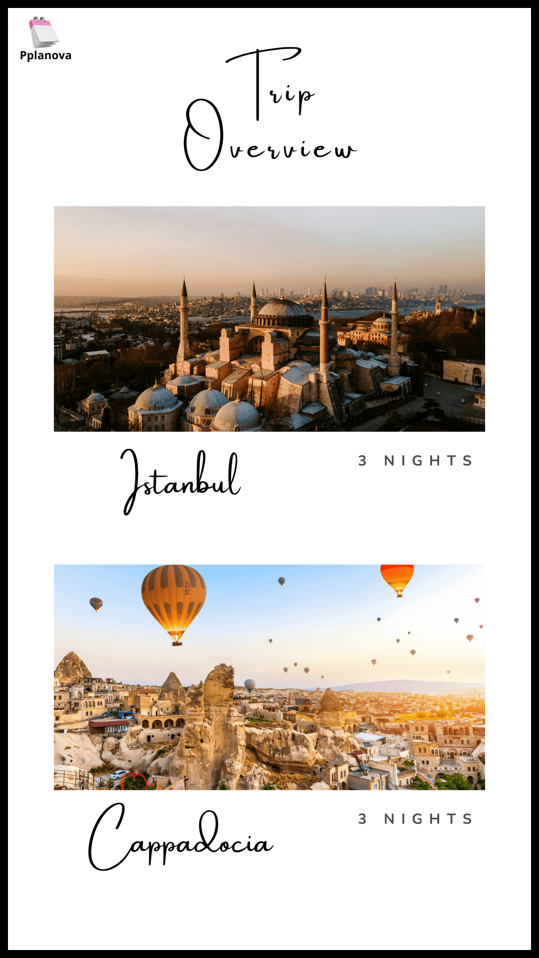 Travel plan canva