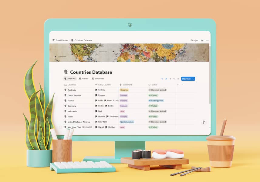 Template planner travel